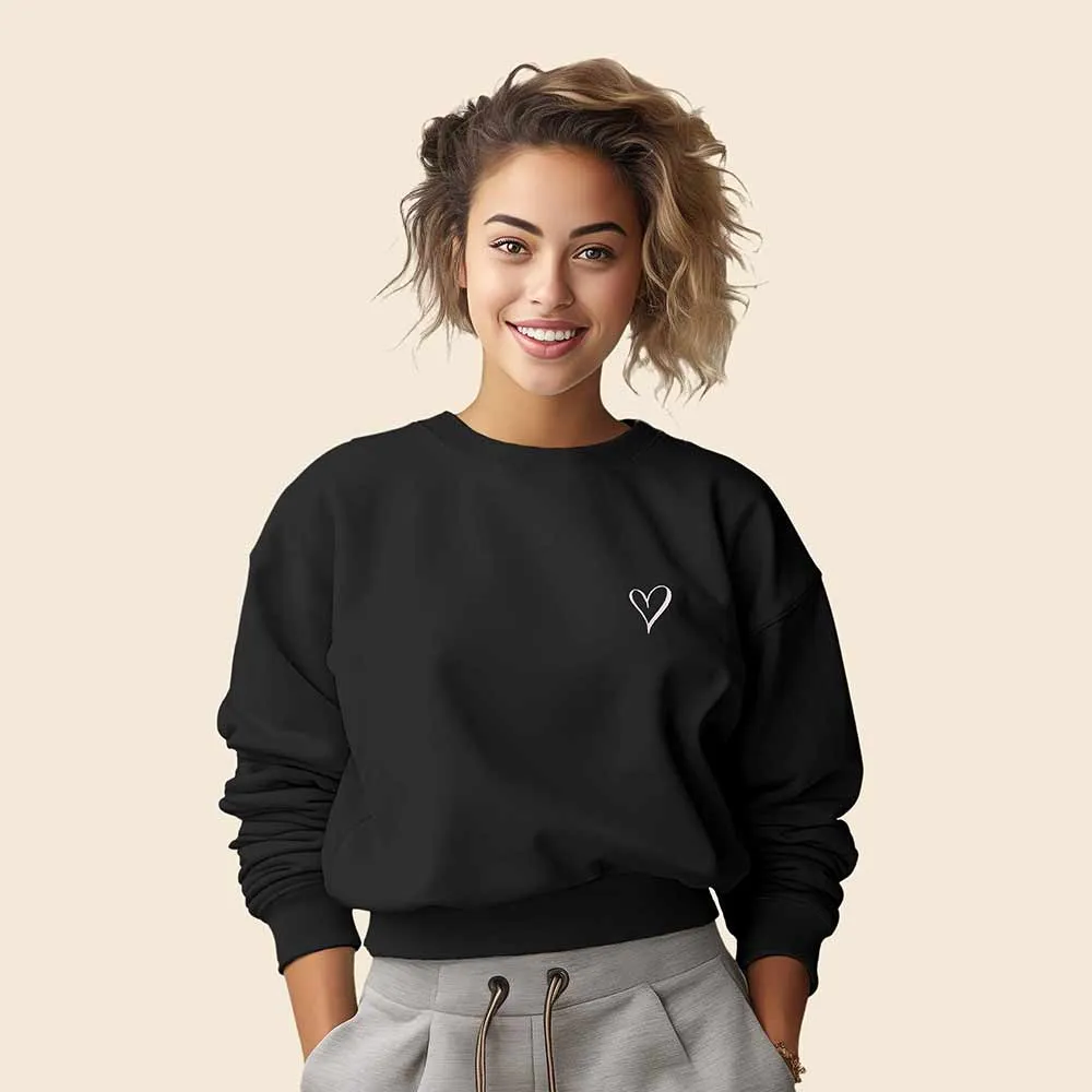 Dalix Heart Relaxed Sweatshirt