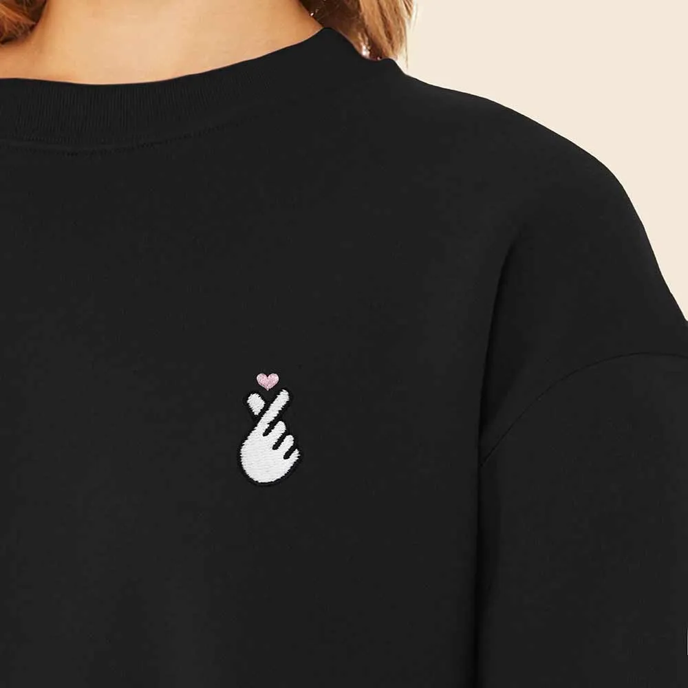 Dalix Snap Heart Relaxed Sweatshirt