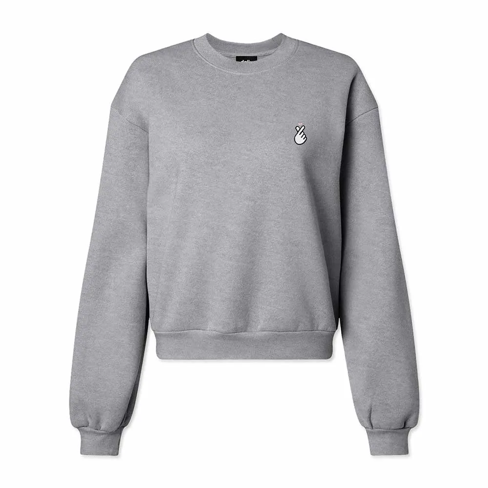 Dalix Snap Heart Relaxed Sweatshirt