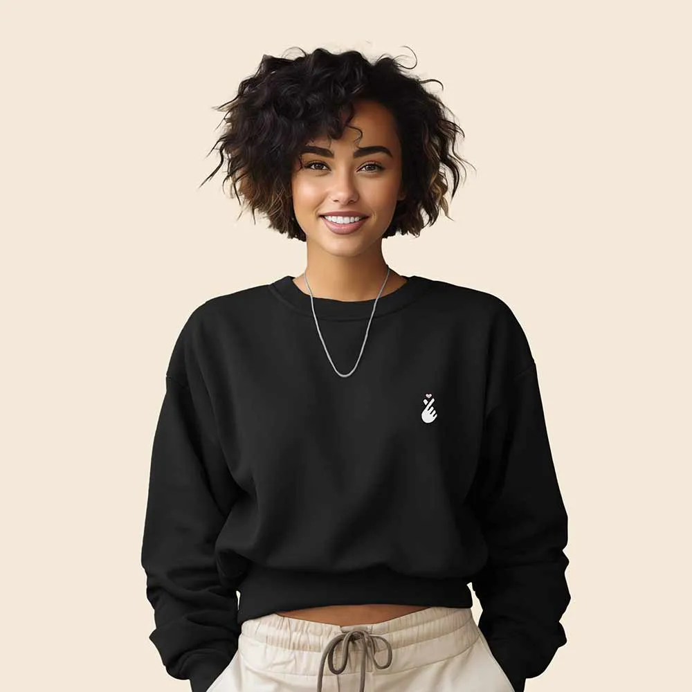 Dalix Snap Heart Relaxed Sweatshirt