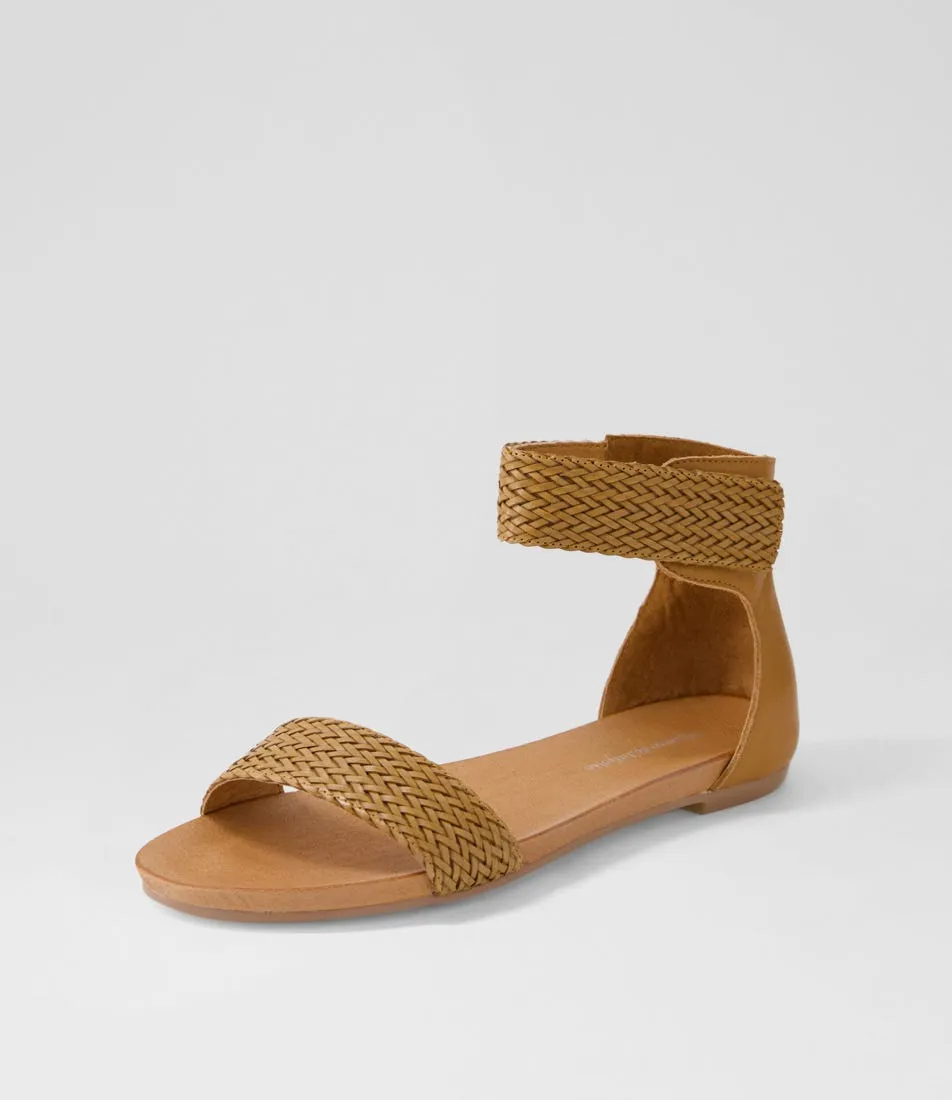 Django & Juliette - Sandals - Jellan - Tan / Weave Leather