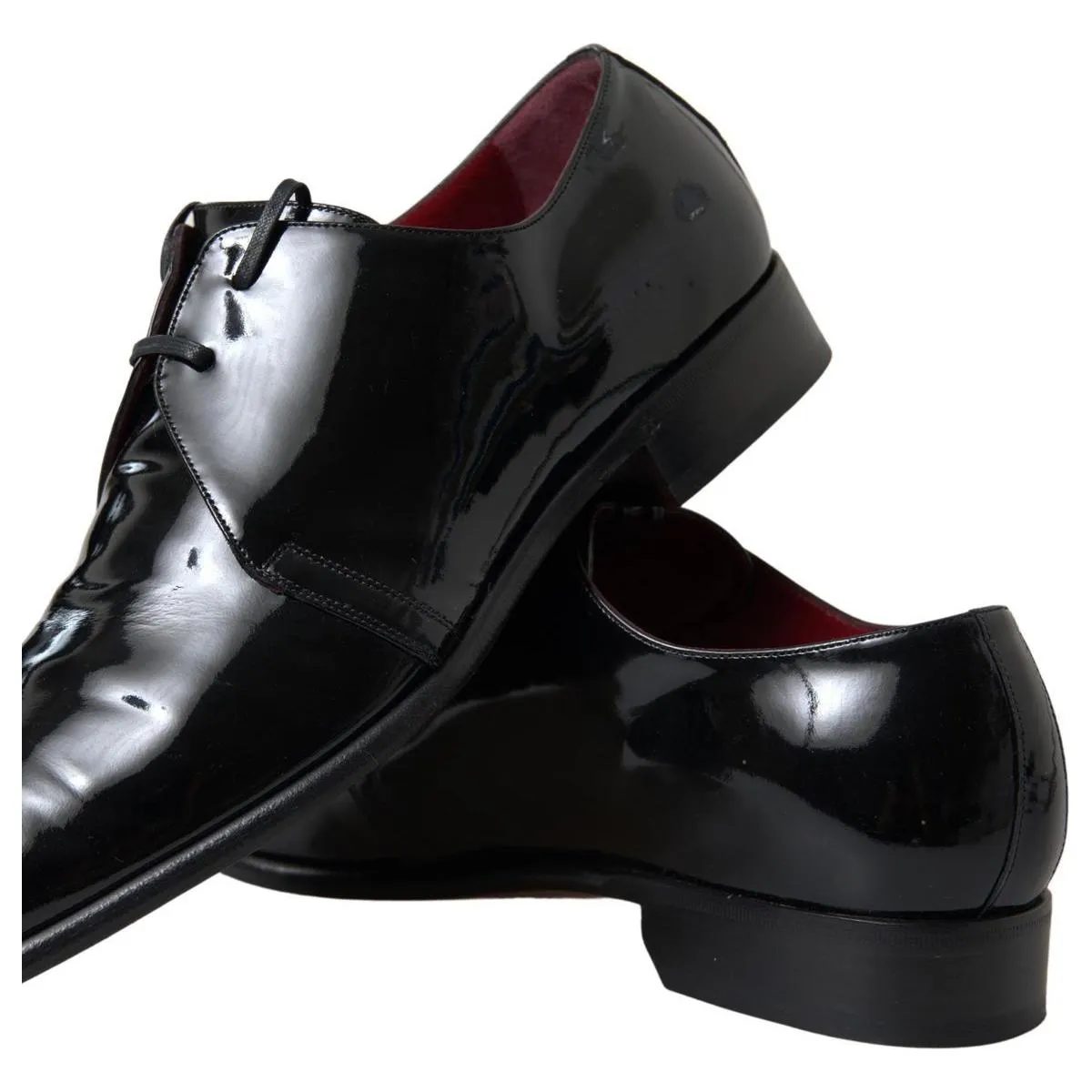 Dolce & Gabbana Elegant Black Patent Leather Formal Men's Shoes