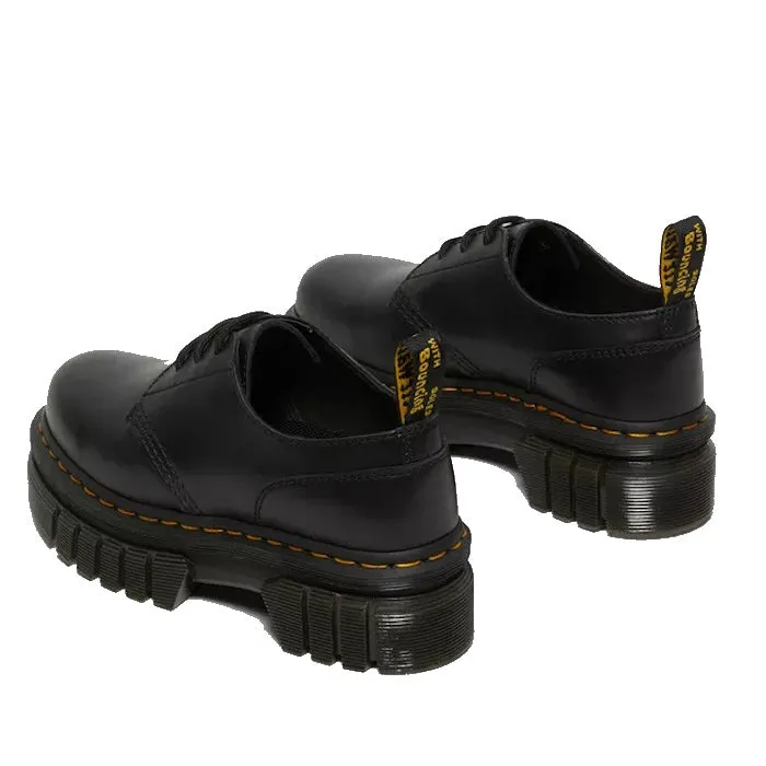 Dr Martens Audrick 3 Eye Platform Shoe Soft Nappa Leather Black