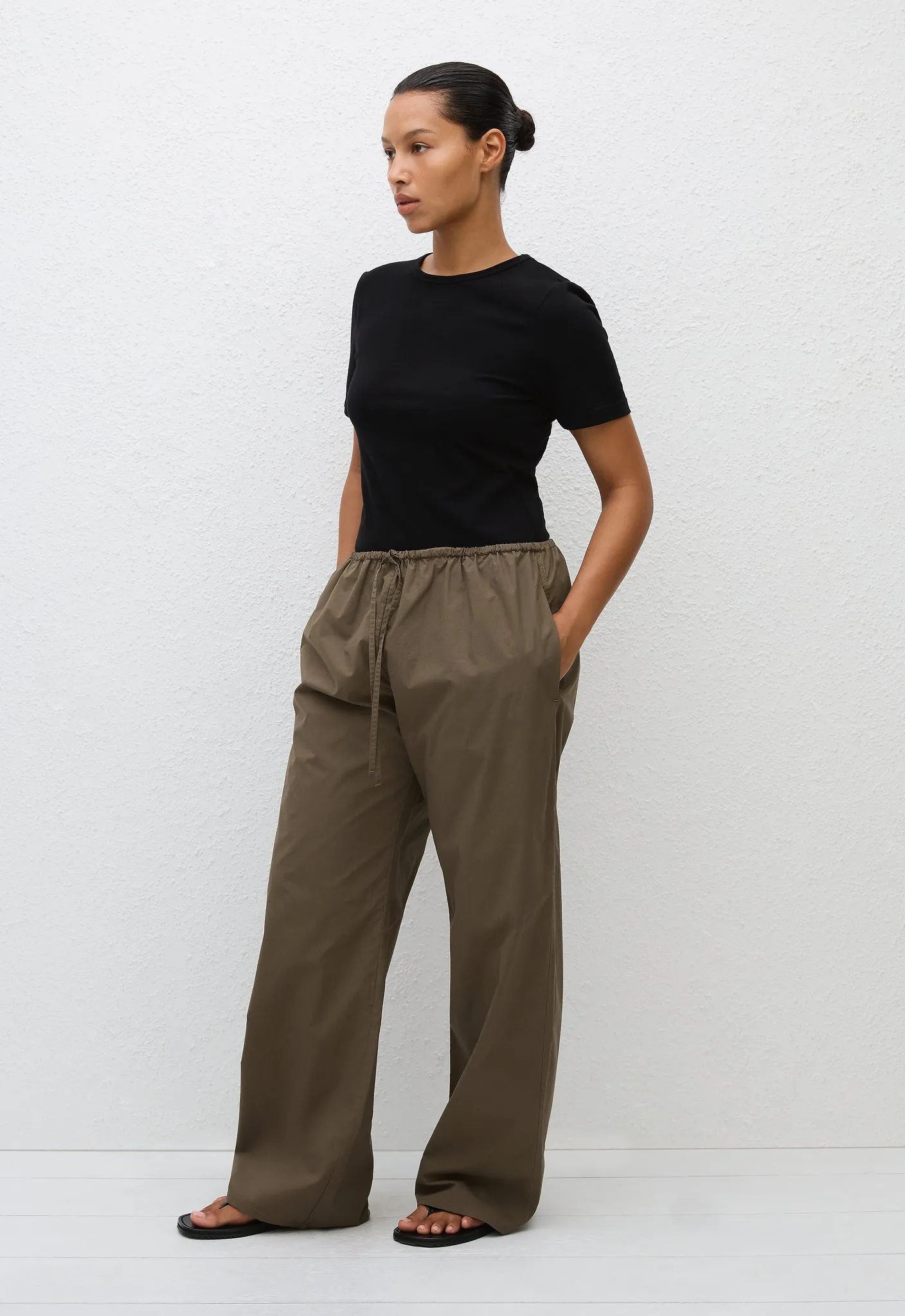 Drawcord Pant - Olive