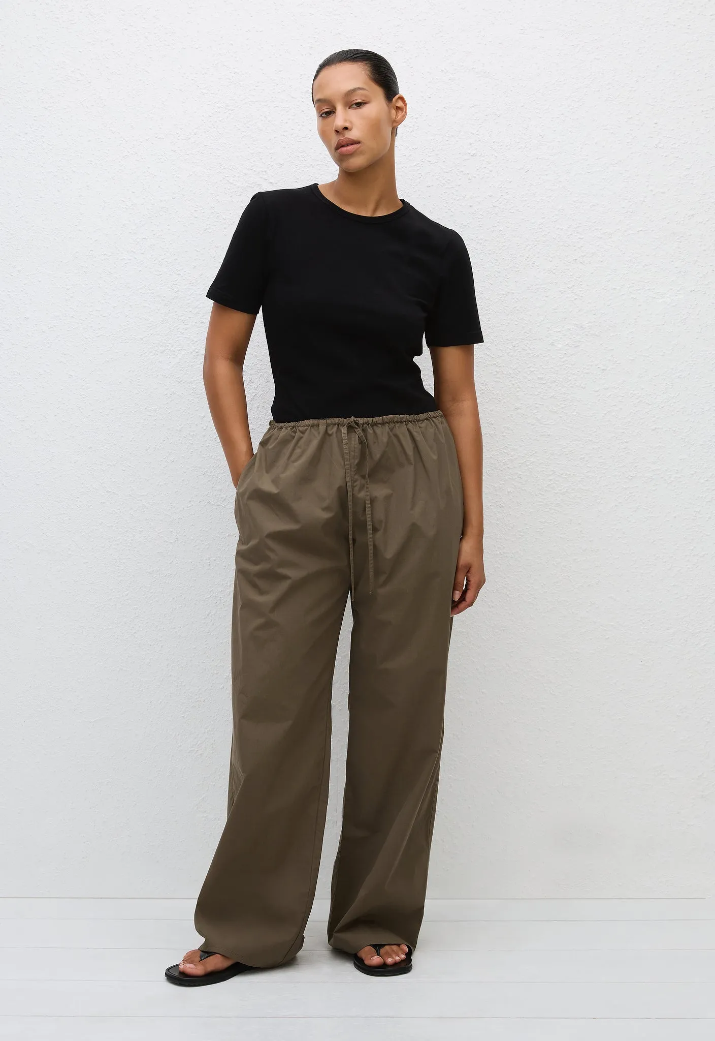 Drawcord Pant - Olive