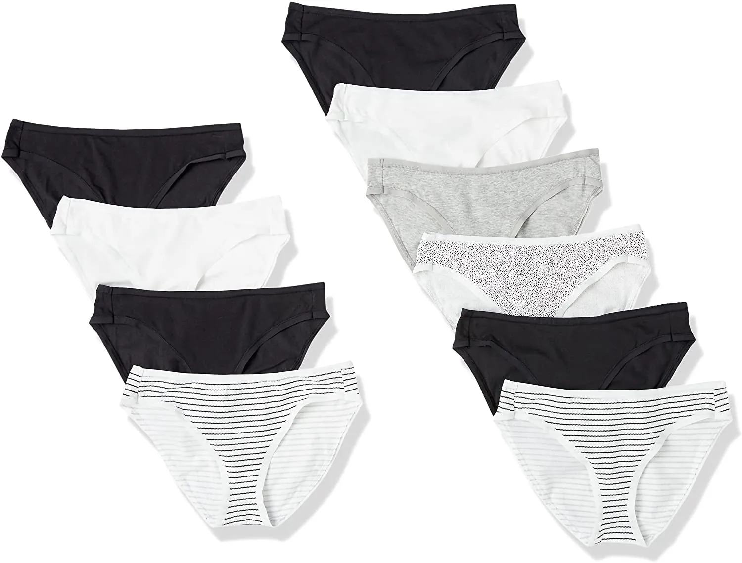 Essentials Women's Cotton Bikini Brief Underwear (Available in plus Size), Multipacks