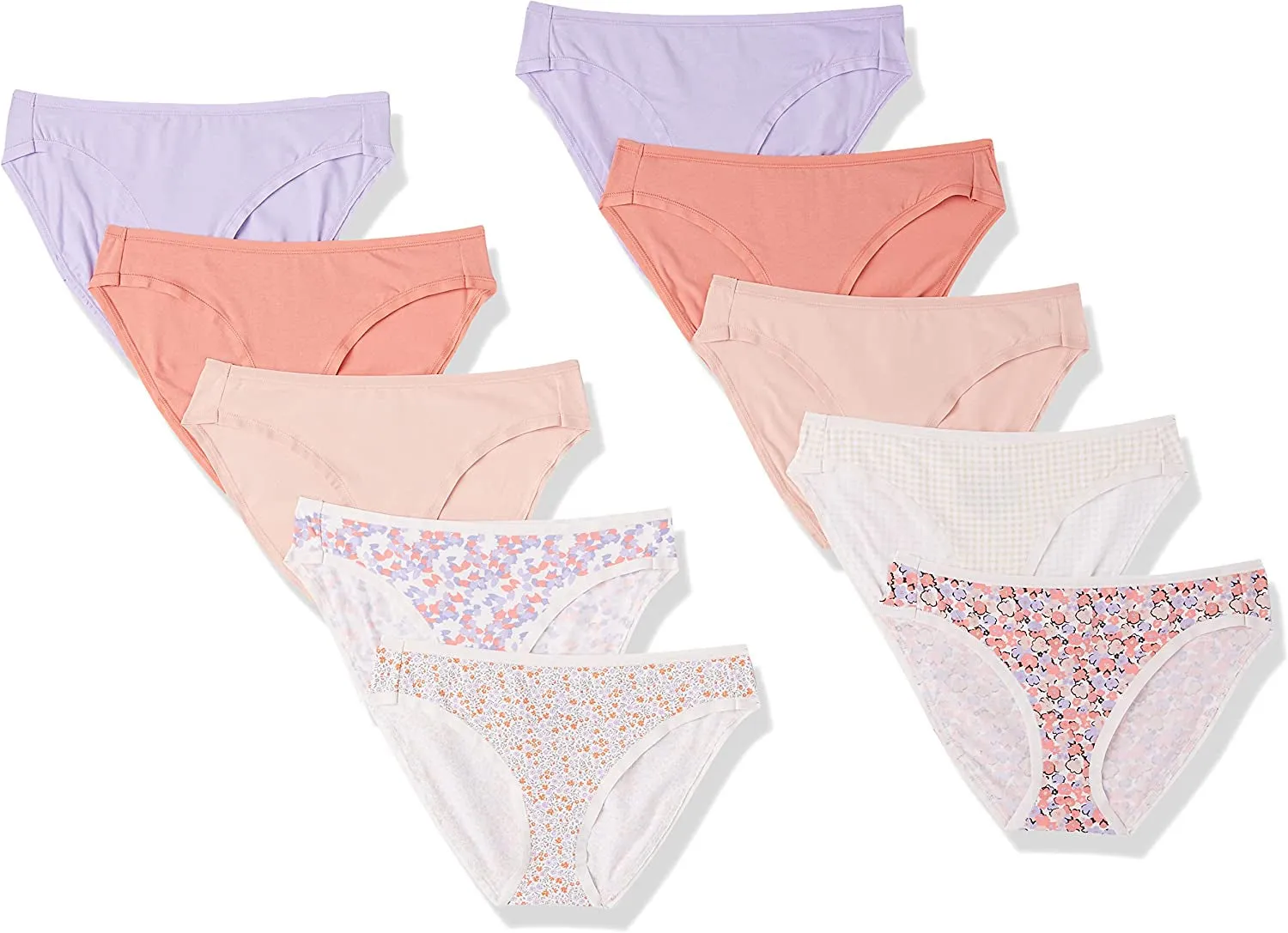 Essentials Women's Cotton Bikini Brief Underwear (Available in plus Size), Multipacks