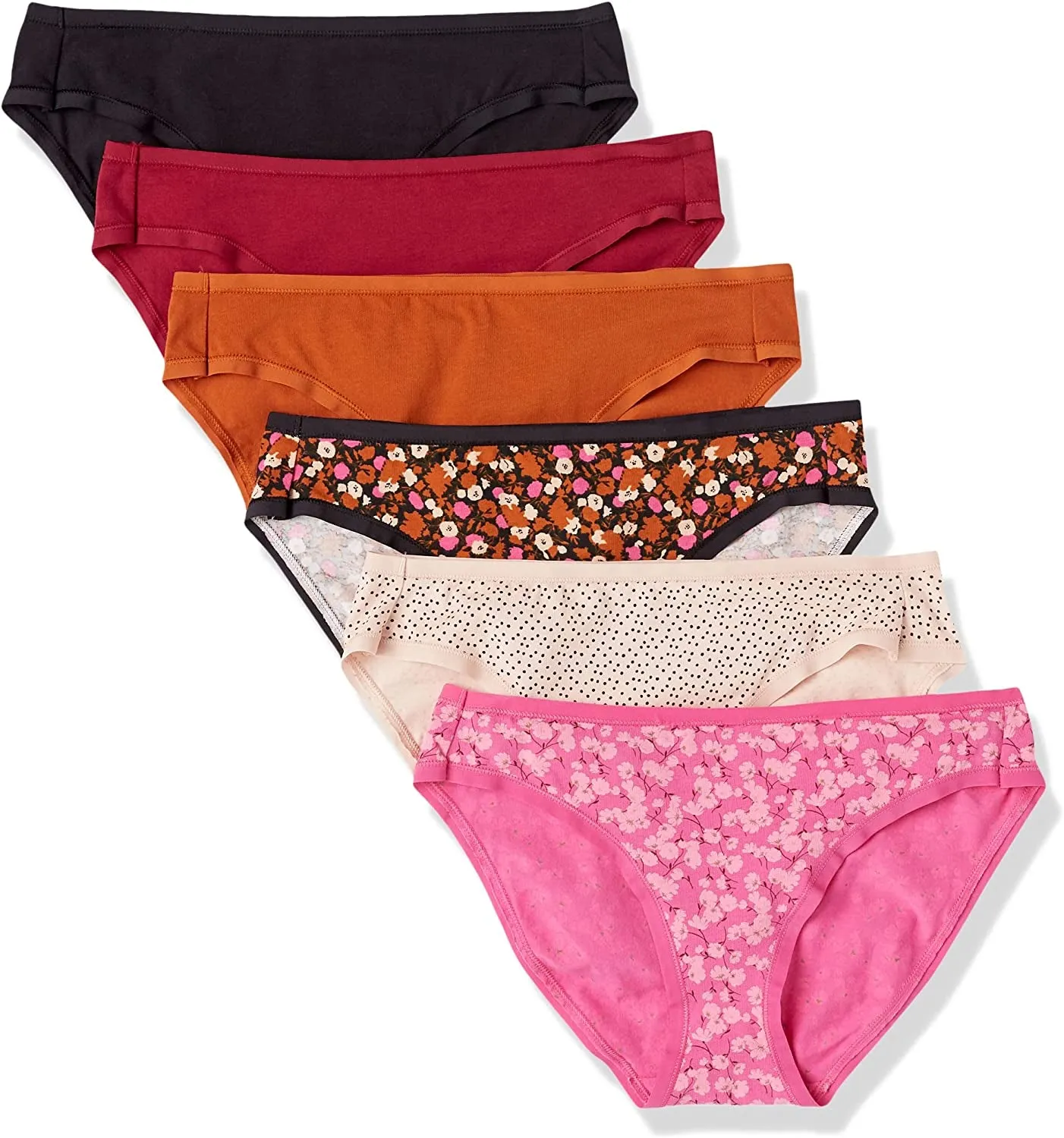 Essentials Women's Cotton Bikini Brief Underwear (Available in plus Size), Multipacks