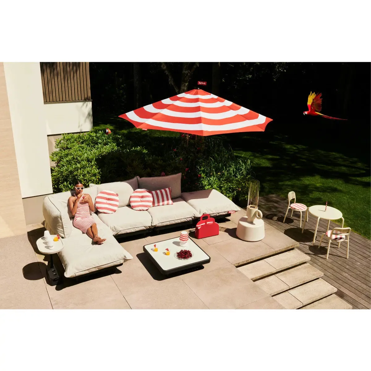 Fatboy Paletti 2-Seat Outdoor Sofa with Footstool and Table (Sahara)