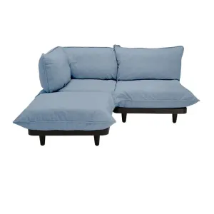 Fatboy Paletti 2-Seater Outdoor Sofa with Footstool (Storm Blue)