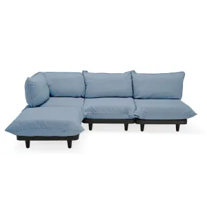 Fatboy Paletti 3-Seater Outdoor Sofa with Footstool (Storm Blue)