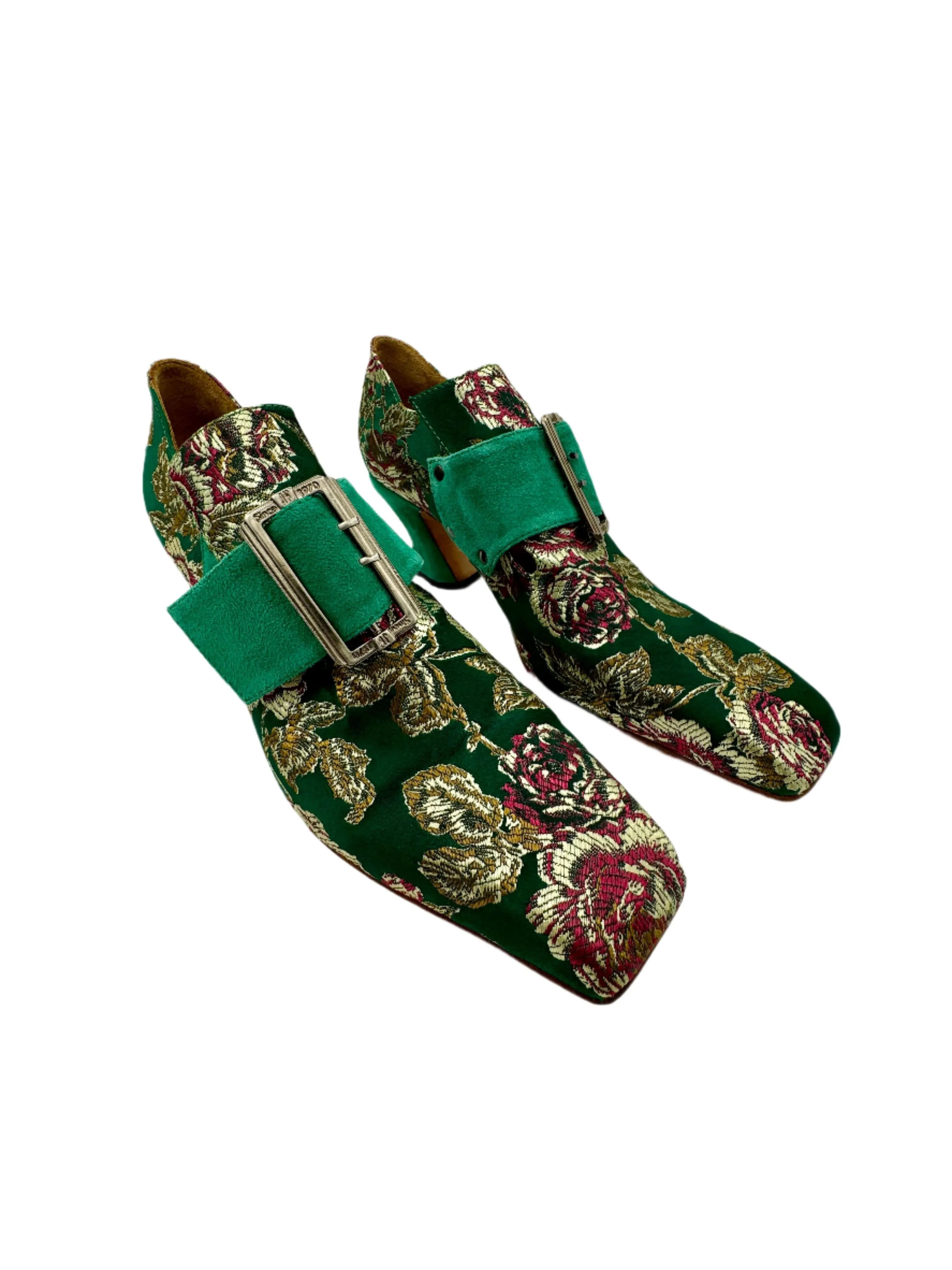 Fluevog, Green Loafer Heel Y2K