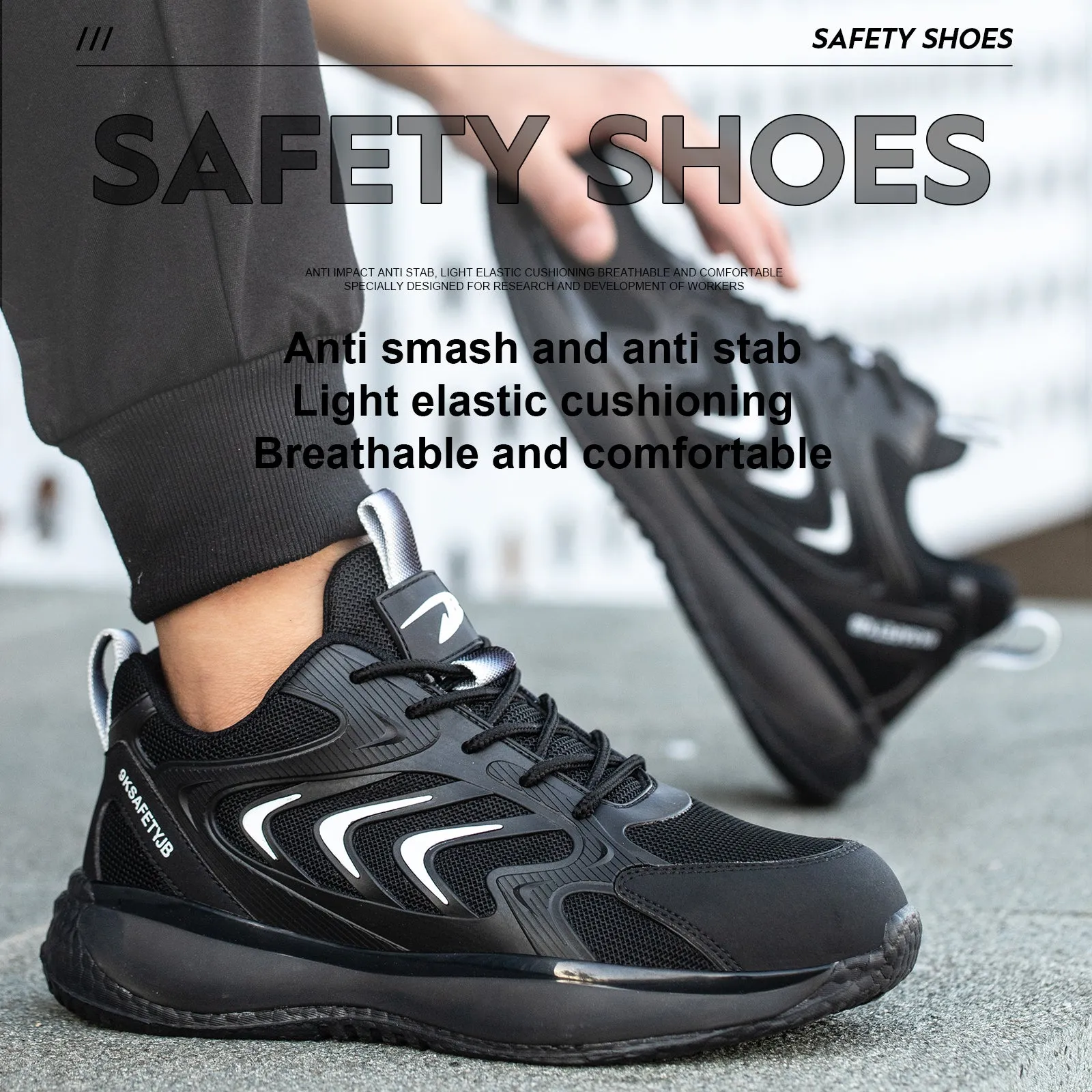 Fly Weave Tennis Safety Shoes (JB-817)