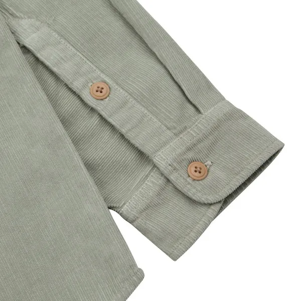 Folk Relaxed Babycord Shirt - Olive