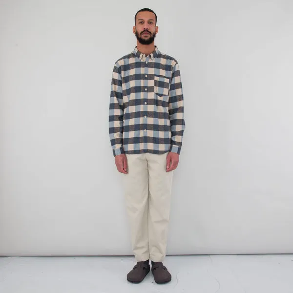 Folk Relaxed Fit Shirt - Blue Flannel Check