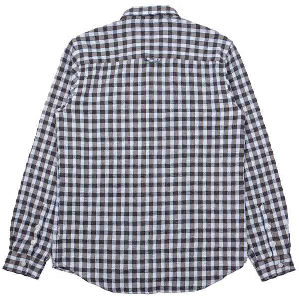 Folk Relaxed Fit Shirt - Brown / Cobalt Check