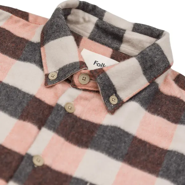 Folk Relaxed Fit Shirt - Copper Flannel Check