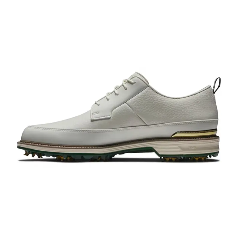 FOOTJOY Premiere Field LX Men's Spiked Shoes (White/Gold/Green)