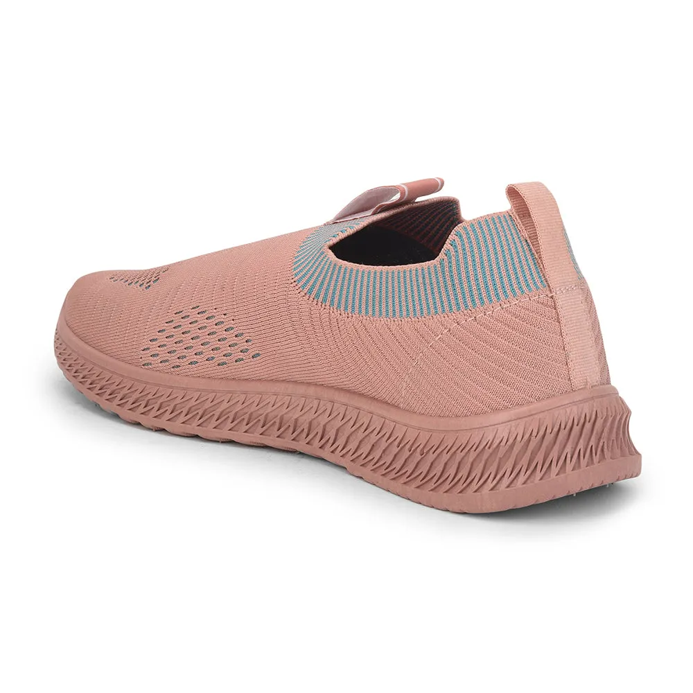 Force 10 Sports Non Lacing Shoe For Ladies (Peach) GRACE-4 By Liberty