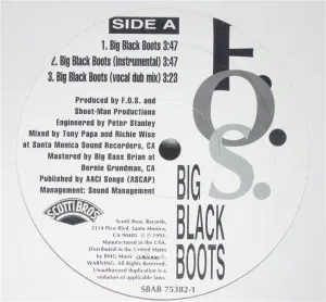 F.O.S. - Big Black Boots (12") (VG )