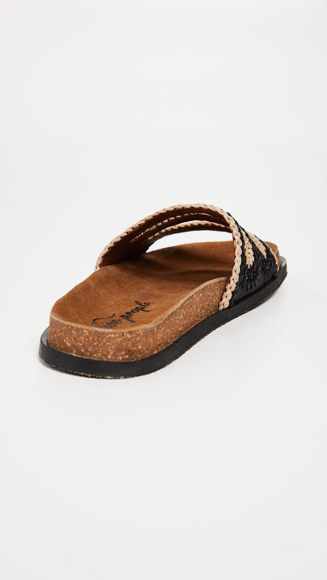 Free People Crete Footbed Sandals Black