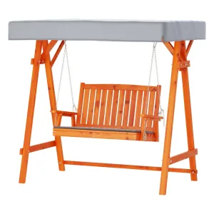 Gardeon Swing Chair Wooden Garden Bench Canopy 2 Seater Outdoor Furniture