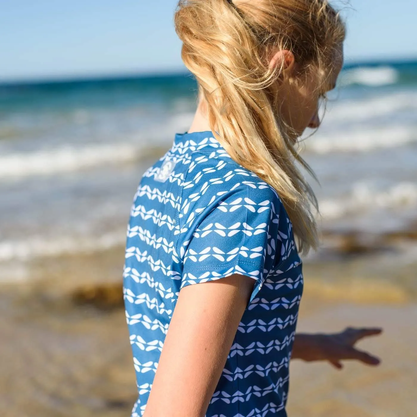 Girls Aegean Chevron Short Sleeve Rashie