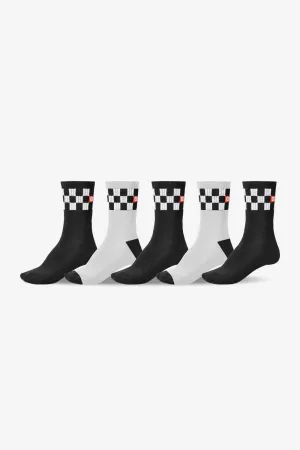 Globe Checker Crew Socks 5 Pack