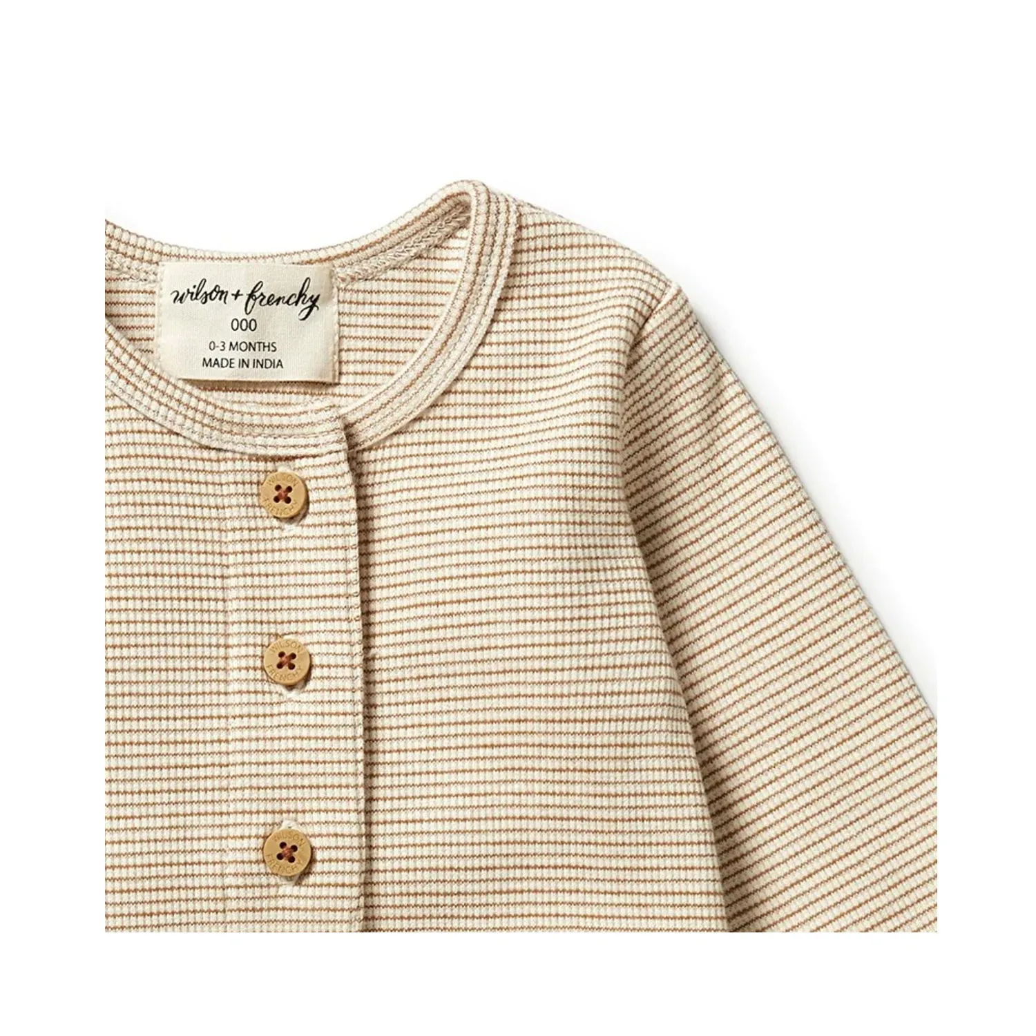 Growsuit Slouch Organic Stripe Rib - Spice