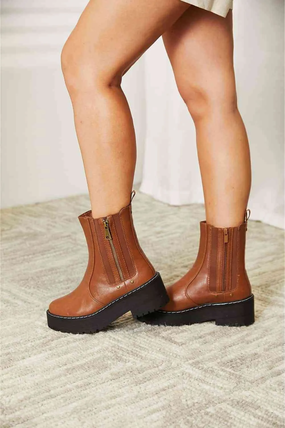 HGA Side Zip Platform Boots