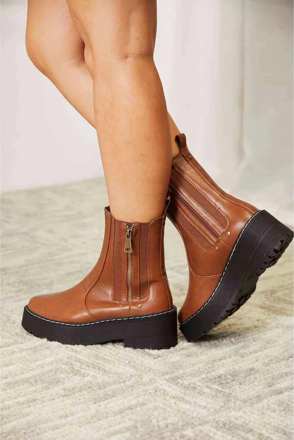 HGA Side Zip Platform Boots