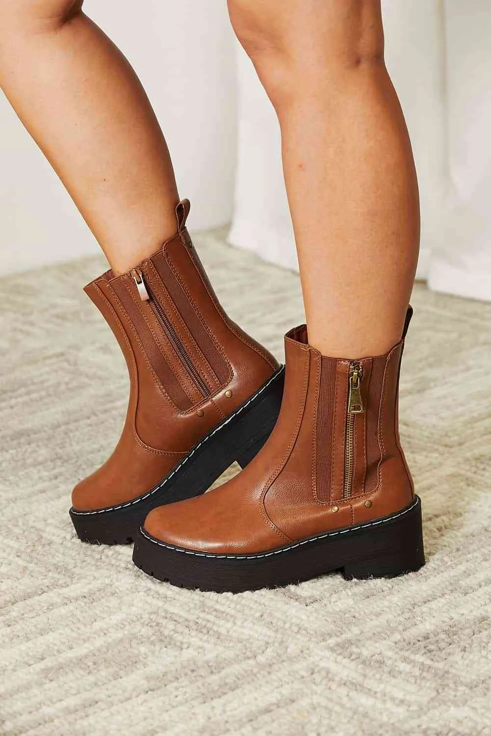 HGA Side Zip Platform Boots