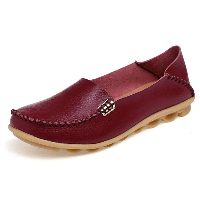 High Quality Flats Women Genuine Leather Flats Shoes