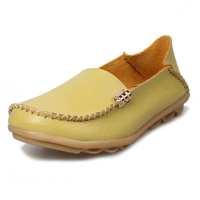 High Quality Flats Women Genuine Leather Flats Shoes