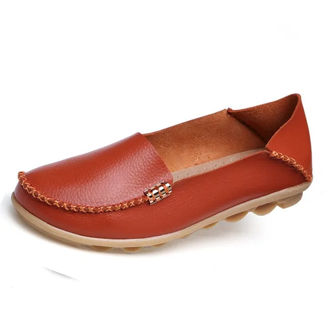 High Quality Flats Women Genuine Leather Flats Shoes