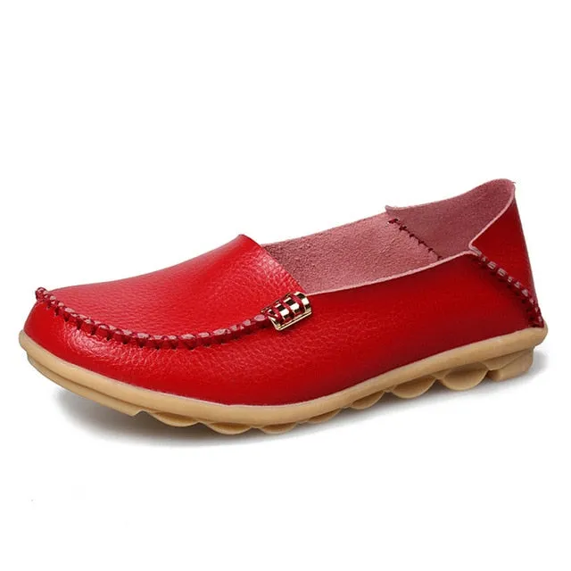 High Quality Flats Women Genuine Leather Flats Shoes