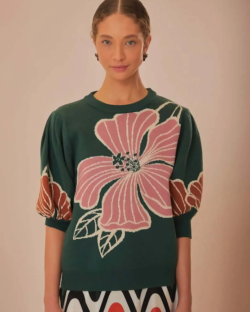 Honolulu Flowers Knit Sweater