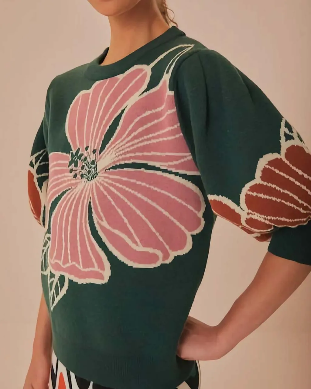 Honolulu Flowers Knit Sweater