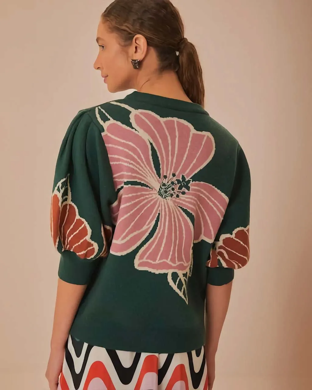 Honolulu Flowers Knit Sweater