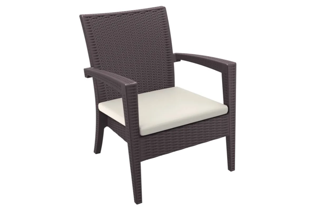 Hospitality Plus Tequila Lounge Chair - Stackable Outdoor Cafe Armchair