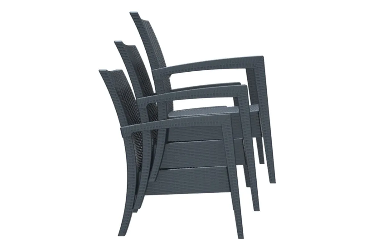 Hospitality Plus Tequila Lounge Chair - Stackable Outdoor Cafe Armchair