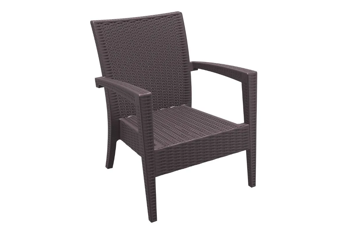 Hospitality Plus Tequila Lounge Chair - Stackable Outdoor Cafe Armchair