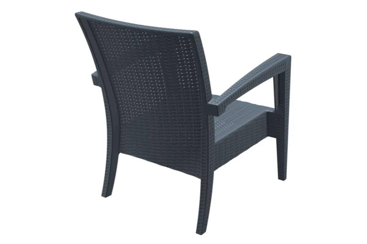 Hospitality Plus Tequila Lounge Chair - Stackable Outdoor Cafe Armchair