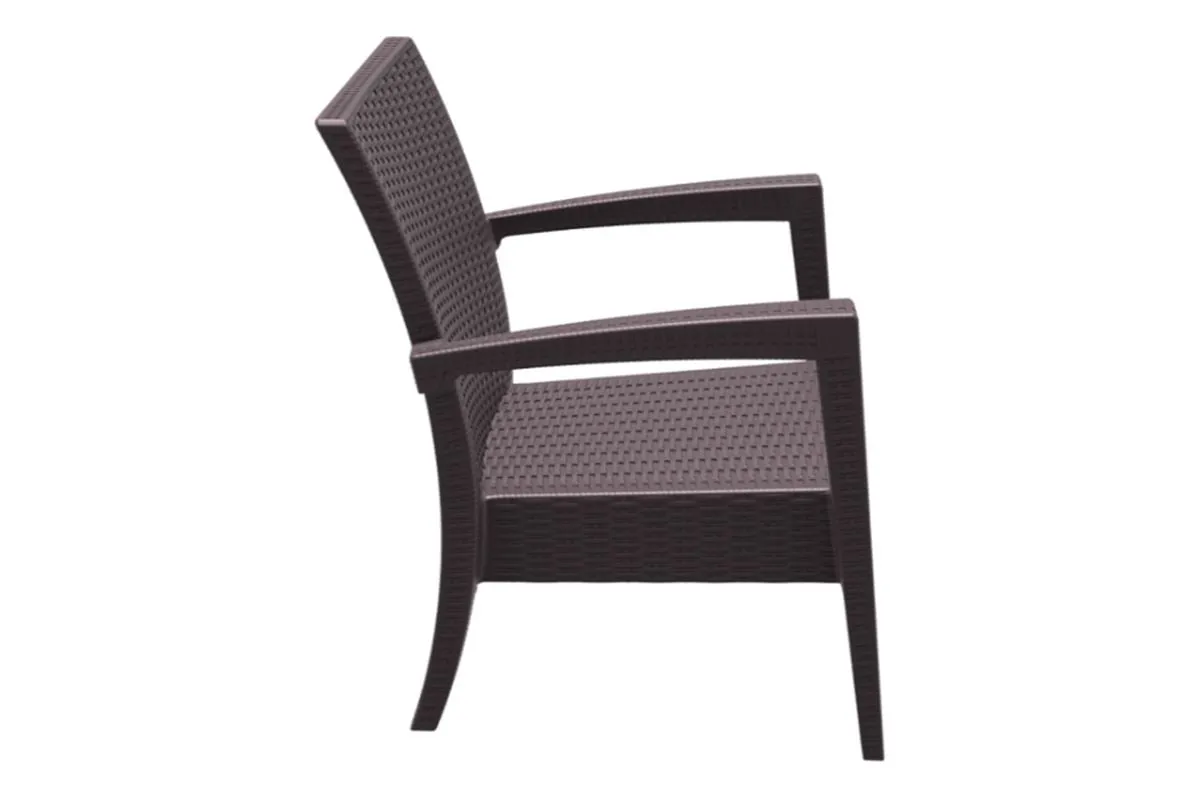 Hospitality Plus Tequila Lounge Chair - Stackable Outdoor Cafe Armchair