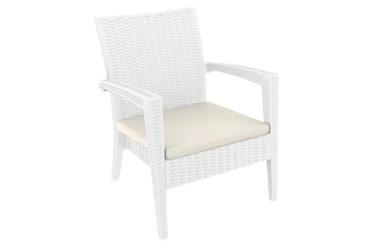 Hospitality Plus Tequila Lounge Chair - Stackable Outdoor Cafe Armchair