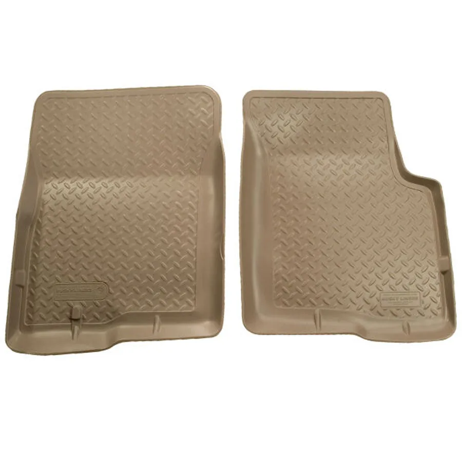 Husky Liners Classic Style Floor Liner Tan - Front | 2004-1995 Toyota Tacoma