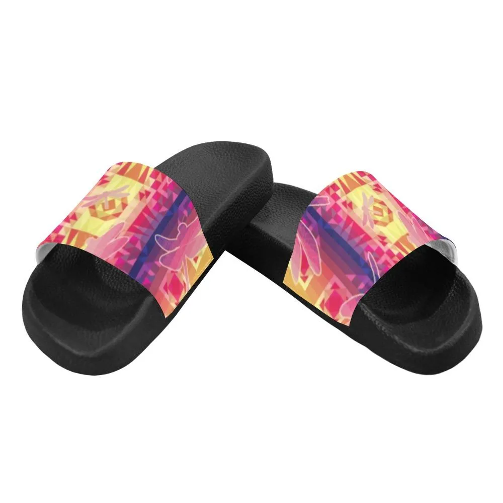 Kaleidoscope Dragonfly Women's Slide Sandals