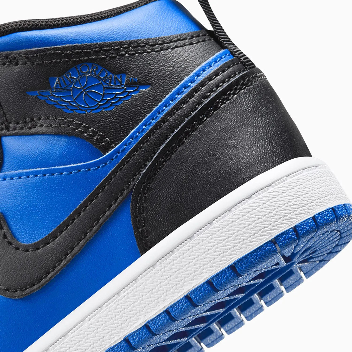 Kid's Air Jordan 1 Mid "Black Royal Blue" Pre School