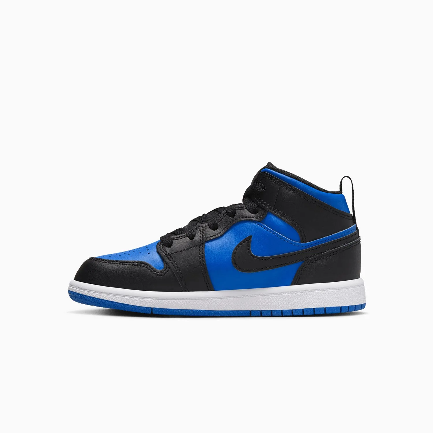 Kid's Air Jordan 1 Mid "Black Royal Blue" Pre School