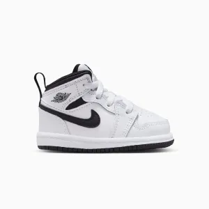 Kid's Air Jordan 1 Mid "White Black" Toddlers